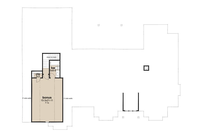 House Design - Floor Plan - Upper Floor for Farmhouse House Plan #120-297 - 4 bed, 3.5 bath