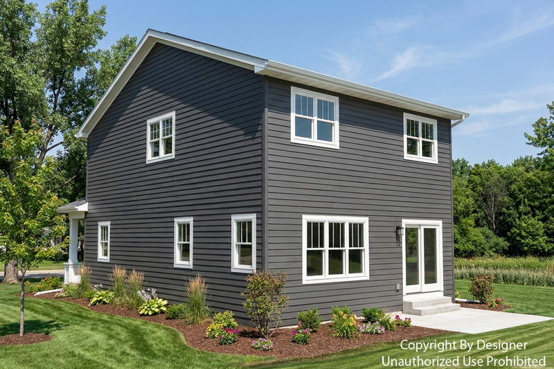 House Blueprint - Exterior - Rear Elevation for Farmhouse House Plan #51-1543 - 3 bed, 2.5 bath