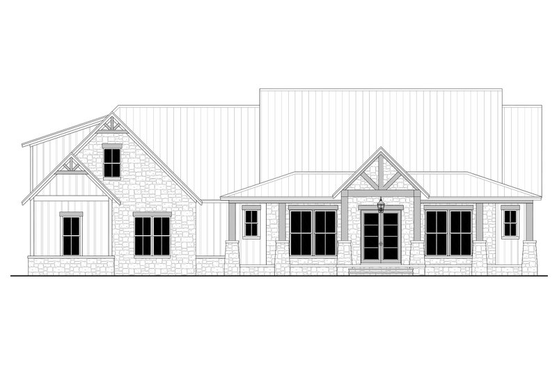 House Blueprint - Exterior - Front Elevation 6 for Farmhouse House Plan #430-300 - 4 bed, 3.5 bath