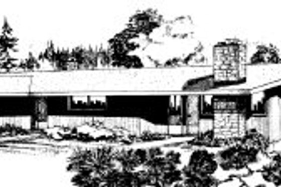 Exterior - Front Elevation for Modern House Plan #303-261 - 2 bed, 2 bath