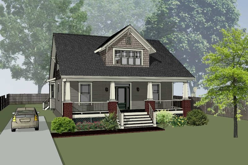 Craftsman Style House Plan - 3 Beds 2.5 Baths 1901 Sq/Ft Plan #79-280