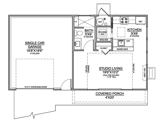 Modern Floor Plan - Main Floor Plan #1073-46