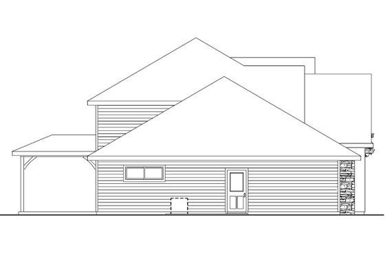 Exterior - Other Elevation for European House Plan #124-562 - 3 bed, 3 bath