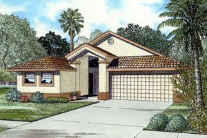 Mediterranean Exterior - Front Elevation Plan #420-114