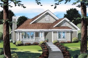 Cottage Exterior - Front Elevation Plan #312-736