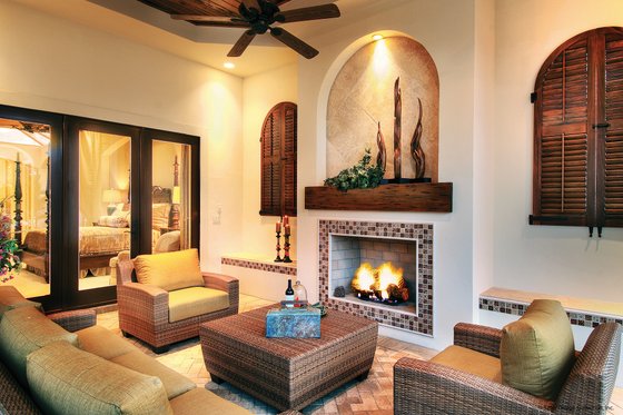 Exterior - Outdoor Living 2 for Mediterranean House Plan #930-13 - 4 bed, 4.5 bath