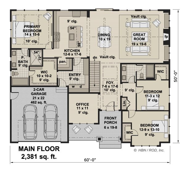 Traditional Floor Plan - Main Floor Plan #51-1243