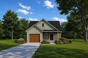 Architectural House Design - Exterior - Front Elevation for Cottage House Plan #20-2648 - 3 bed, 2 bath