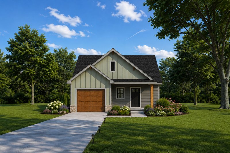 Architectural House Design - Exterior - Front Elevation 2 for Cottage House Plan #20-2648 - 3 bed, 2 bath
