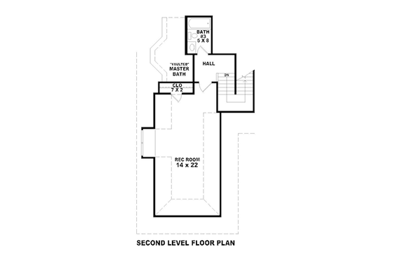 Floor Plan - Other Floor for European House Plan #81-13832 - 3 bed, 2 bath