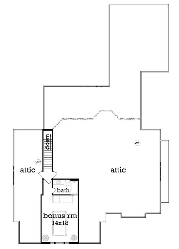 Craftsman Floor Plan - Upper Floor Plan #45-377