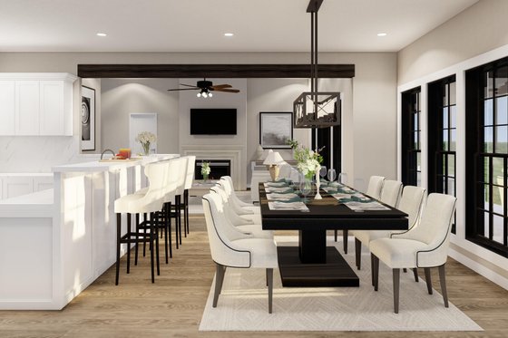 Interior - Kitchen 2 for European House Plan #17-1180 - 4 bed, 2.5 bath