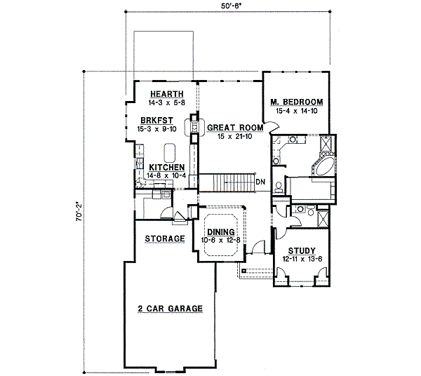 European Floor Plan - Main Floor Plan #67-737