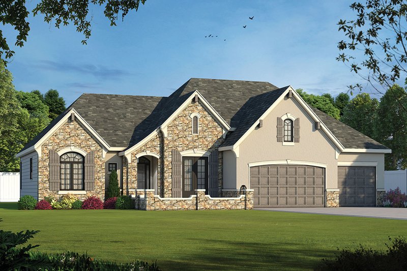 Dream House Plan - Ranch Exterior - Front Elevation Plan #20-2305