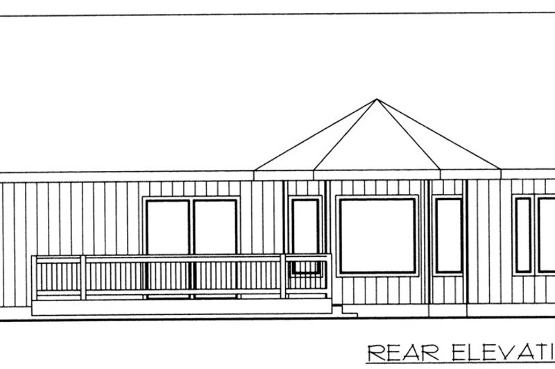 Dream House Plan - Exterior - Rear Elevation for Traditional House Plan #117-364 - 3 bed, 2.5 bath