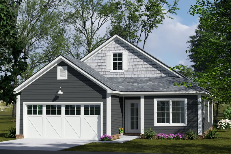 House Blueprint - Cottage Exterior - Front Elevation Plan #513-2420