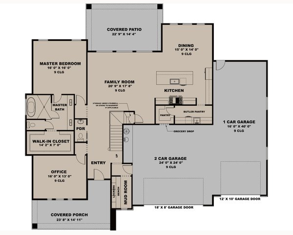 Dream House Plan - Floor Plan - Main Floor for Contemporary House Plan #1111-50 - 4 bed, 3.5 bath