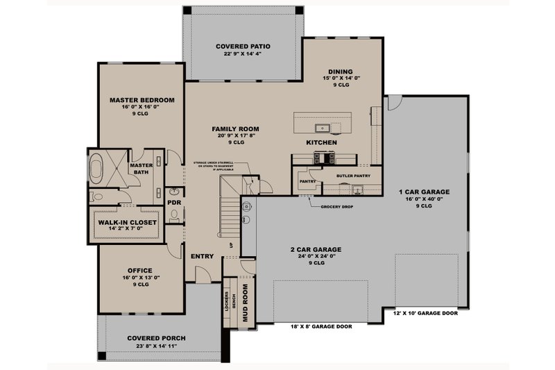 Dream House Plan - Floor Plan - Main Floor for Contemporary House Plan #1111-50 - 4 bed, 3.5 bath