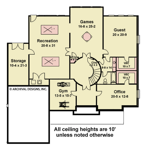 Home Plan - Floor Plan - Other Floor for Classical House Plan #119-113 - 4 bed, 4.5 bath