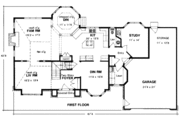 European Style House Plan - 4 Beds 2.5 Baths 2733 Sq/Ft Plan #316-114 