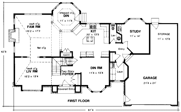 European Floor Plan - Main Floor Plan #316-114