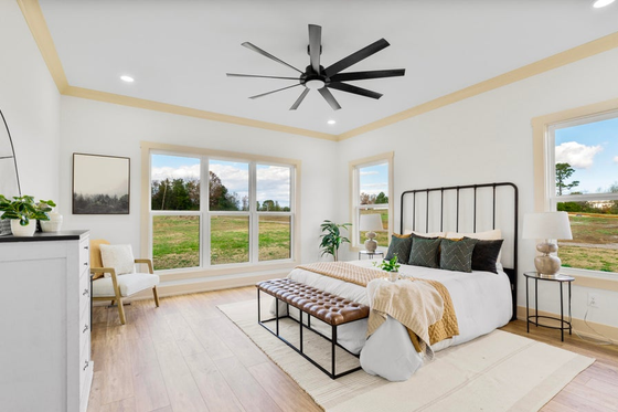 Interior - Master Bedroom for Farmhouse House Plan #123-122 - 3 bed, 2 bath