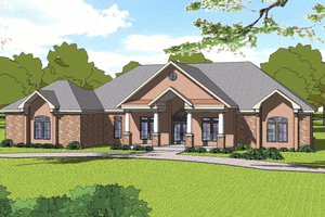 Southern Exterior - Front Elevation Plan #8-215