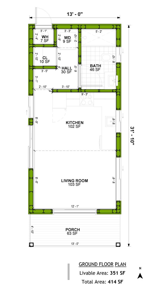 House Plan Design - Beach Floor Plan - Main Floor Plan #1106-57