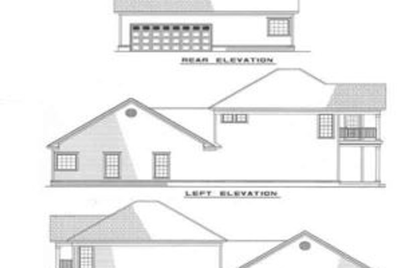 Dream House Plan - Exterior - Rear Elevation for Southern House Plan #17-273 - 3 bed, 2.5 bath