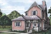 Victorian Style House Plan - 3 Beds 3.5 Baths 1555 Sq/Ft Plan #115-128 