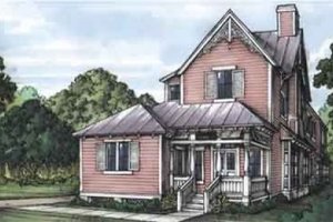 Victorian Exterior - Front Elevation Plan #115-128