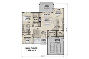 Farmhouse Style House Plan - 2 Beds 2 Baths 1684 Sq/Ft Plan #51-1225 