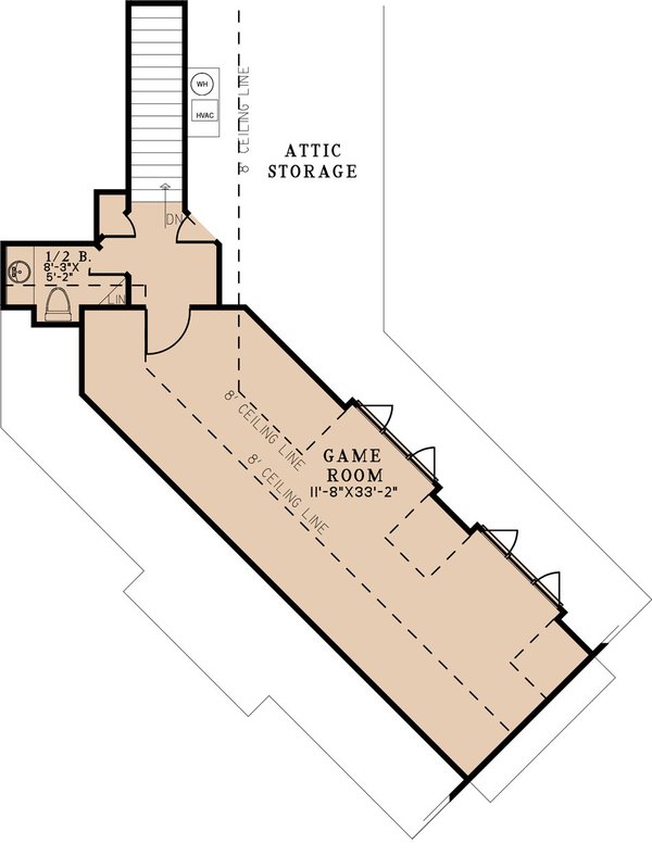 House Design - European Floor Plan - Upper Floor Plan #923-300