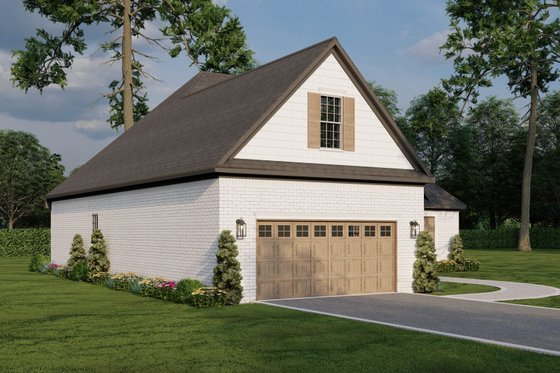 Exterior - Front Elevation 4 for European House Plan #17-2378 - 3 bed, 2 bath