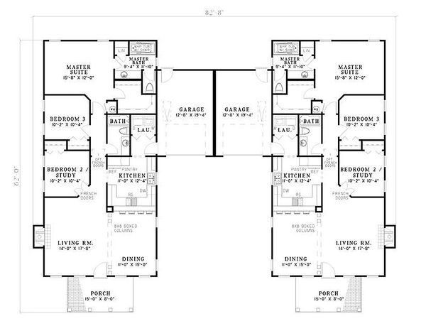 Architectural House Design - Southern Floor Plan - Main Floor Plan #17-1067