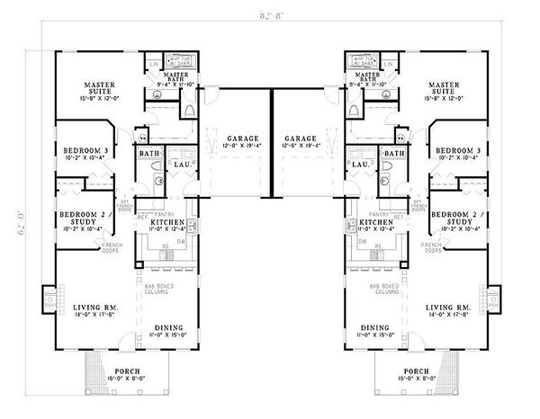 Southern Floor Plan - Main Floor Plan #17-1067