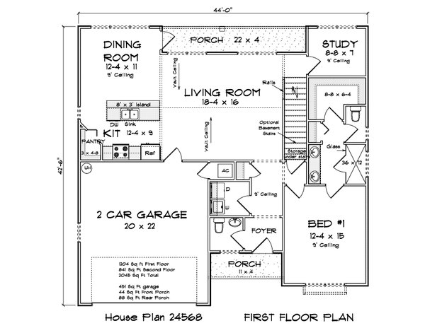 Cottage Floor Plan - Main Floor Plan #513-2361