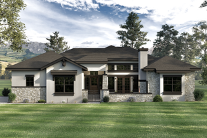 Ranch Exterior - Front Elevation Plan #1108-15