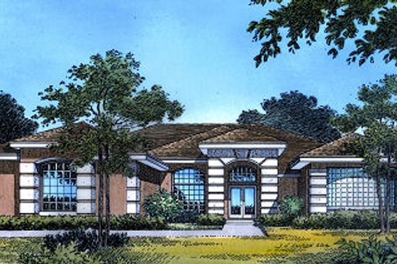 Exterior - Front Elevation for European House Plan #417-269 - 4 bed, 3 bath