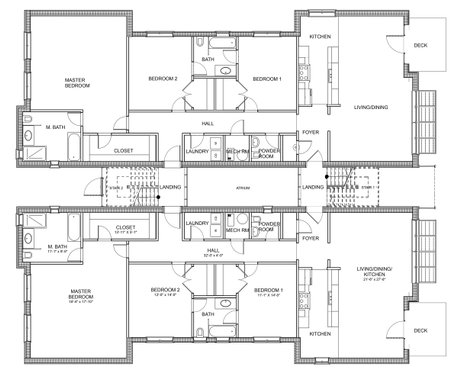 Floor Plan - Main Floor for Modern House Plan #535-4 - 18 bed, 12 bath