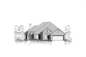 European Exterior - Front Elevation Plan #411-441