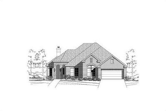 Exterior - Front Elevation for European House Plan #411-441 - 5 bed, 4.5 bath