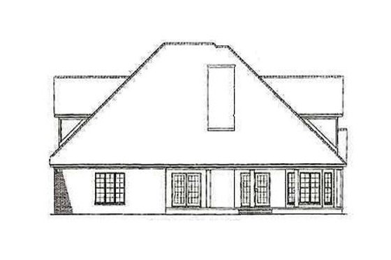 Exterior - Rear Elevation for Craftsman House Plan #17-2133 - 4 bed, 3 bath