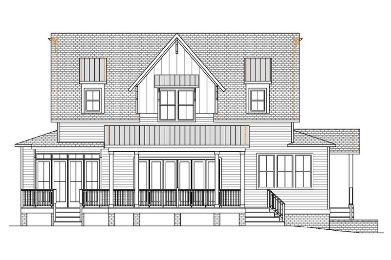 Dream House Plan - Exterior - Rear Elevation for Country House Plan #1080-13 - 3 bed, 2.5 bath