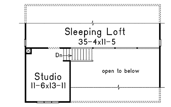 Modern Floor Plan - Upper Floor Plan #57-497