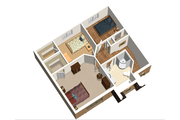 European Style House Plan - 3 Beds 1 Baths 1376 Sq/Ft Plan #25-4714 