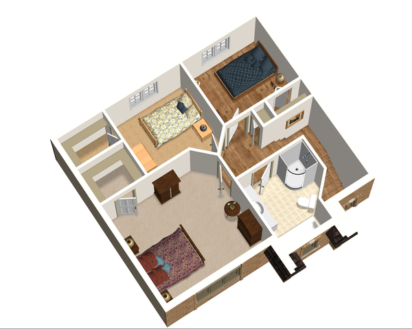 European Floor Plan - Upper Floor Plan #25-4714