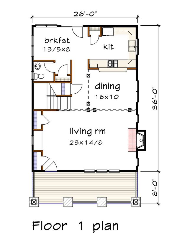 Craftsman Floor Plan - Main Floor Plan #79-266