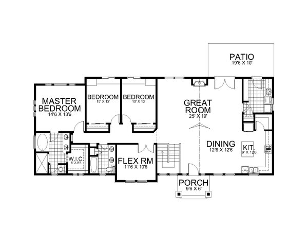 House Plan Design - Farmhouse Floor Plan - Main Floor Plan #112-204