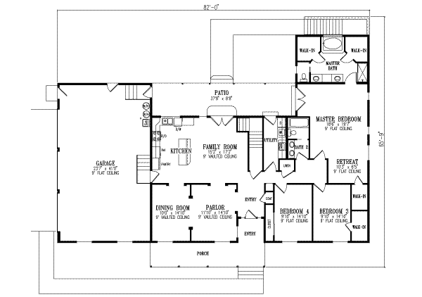 Farmhouse Floor Plan - Main Floor Plan #1-523
